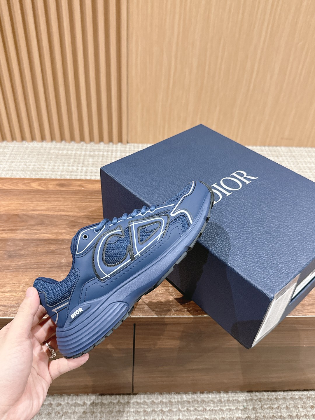 dior スニーカーコピー b30シューズ 運動 ランニング カジュアル 登山 カップル ブルー_5