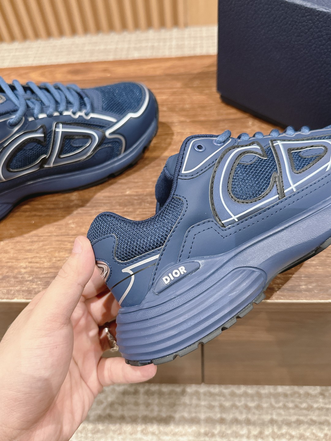 dior スニーカーコピー b30シューズ 運動 ランニング カジュアル 登山 カップル ブルー_7