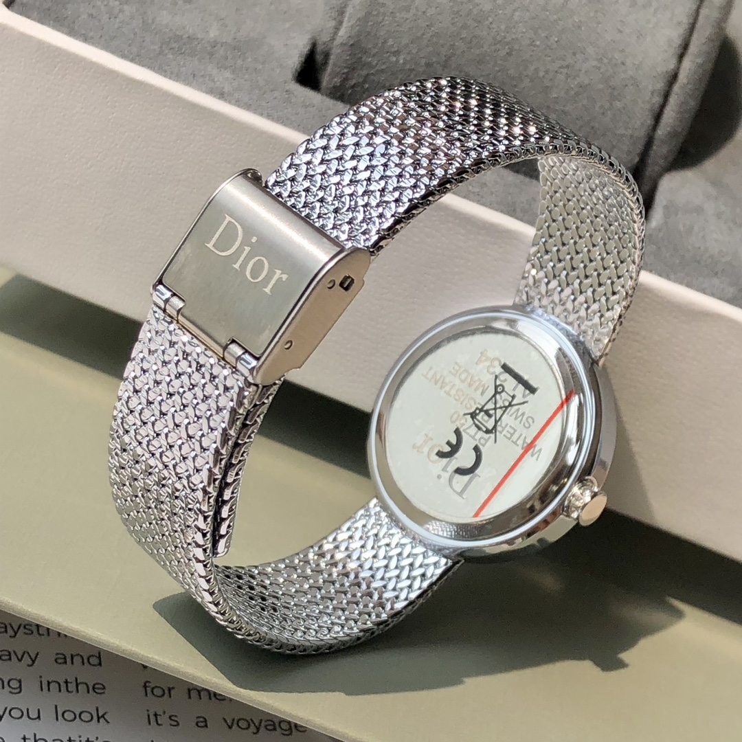 dior 腕時計 レディースコピー うで時計 スチールバンド ダイヤモン飾り 防水 レディース ブルー_9