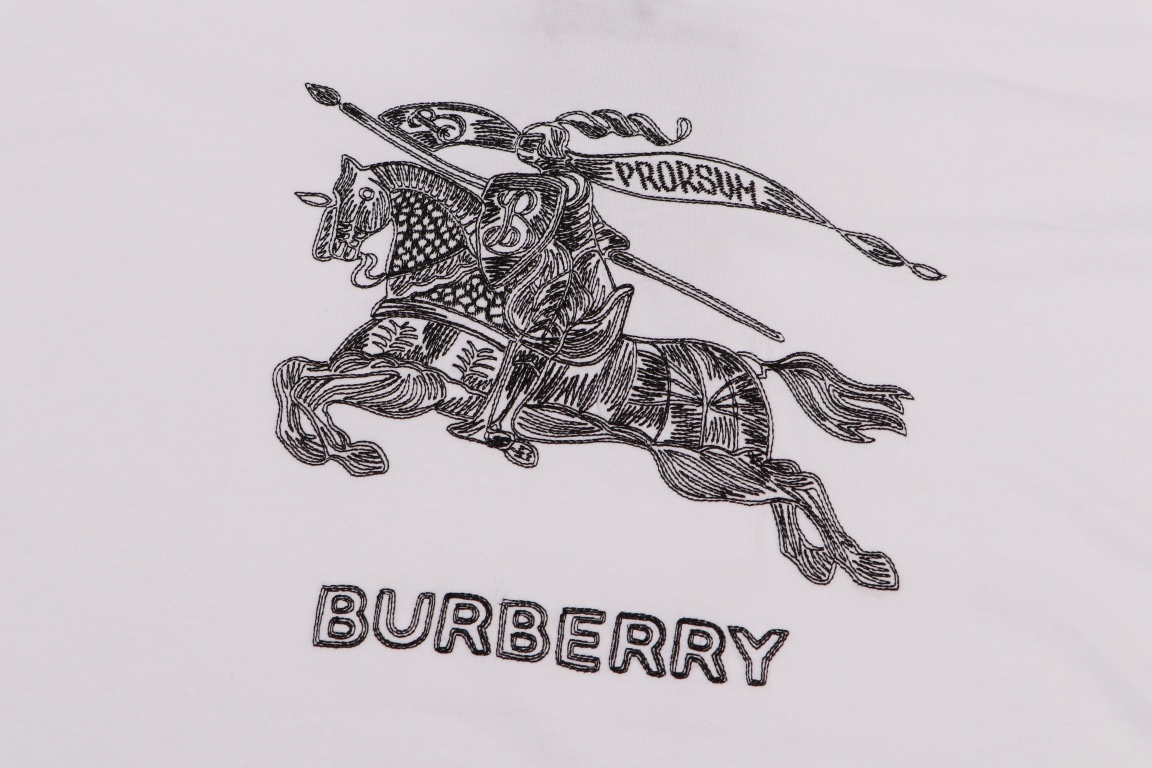 burberry 半袖 t シャツスーパーコピー 純綿 ロゴプリントトップス 短袖 男女兼用 ブラック_4