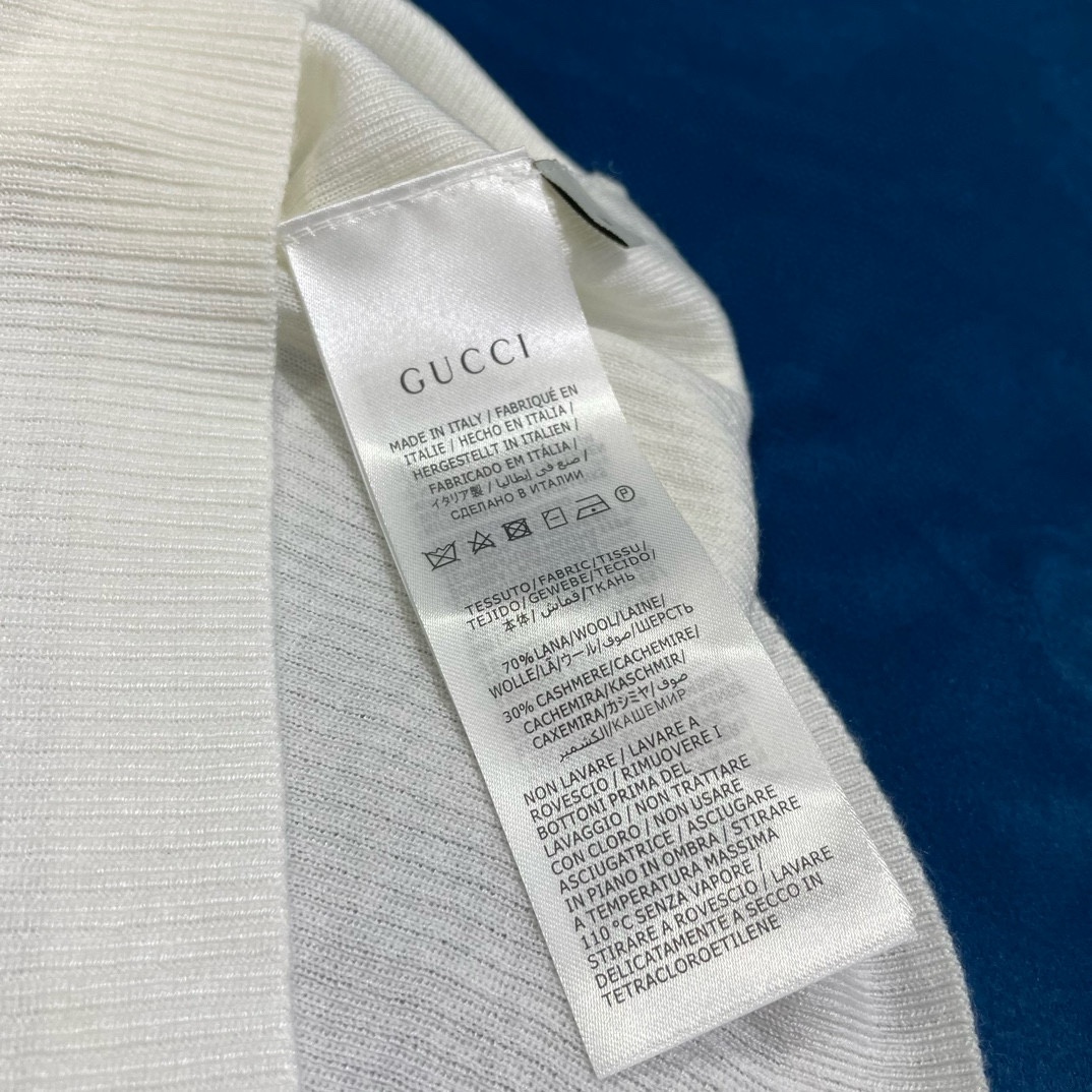 gucci レディース ポロスーパーコピー 柔らかい トップス 半袖 純綿 人気定番 少女感 ホワイト_9