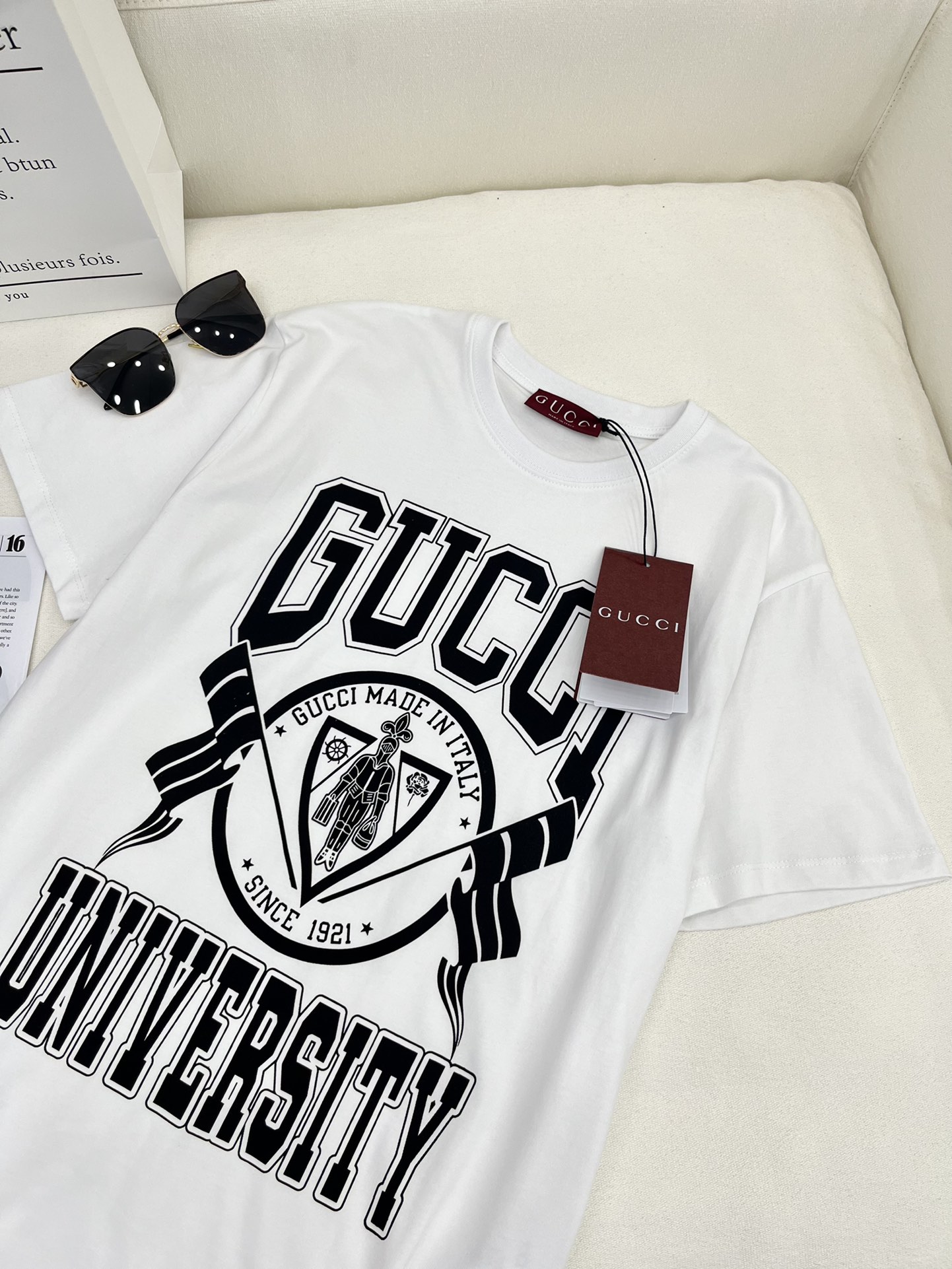 最新の2024年 gucci ドナルド t シャツコピー 柔らかい トップス Tシャツ 純綿 プリント シンプル 丸首 ホワイト_2