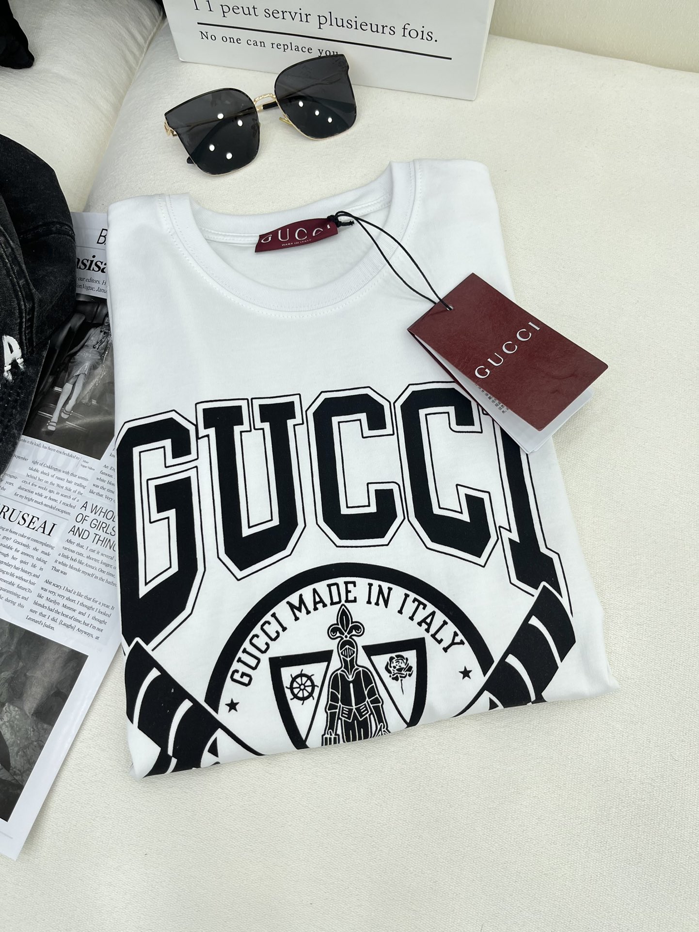 最新の2024年 gucci ドナルド t シャツコピー 柔らかい トップス Tシャツ 純綿 プリント シンプル 丸首 ホワイト_6