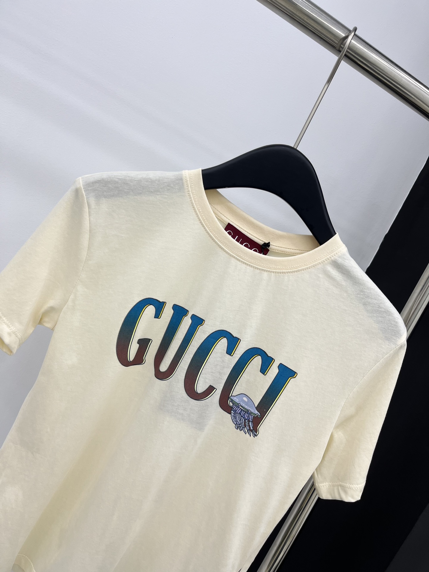 gucci t シャツ アウトレット偽物 人気トップス 綿100％ 日常 プリント 柔らかい ゆったり 快適 イエロー_2