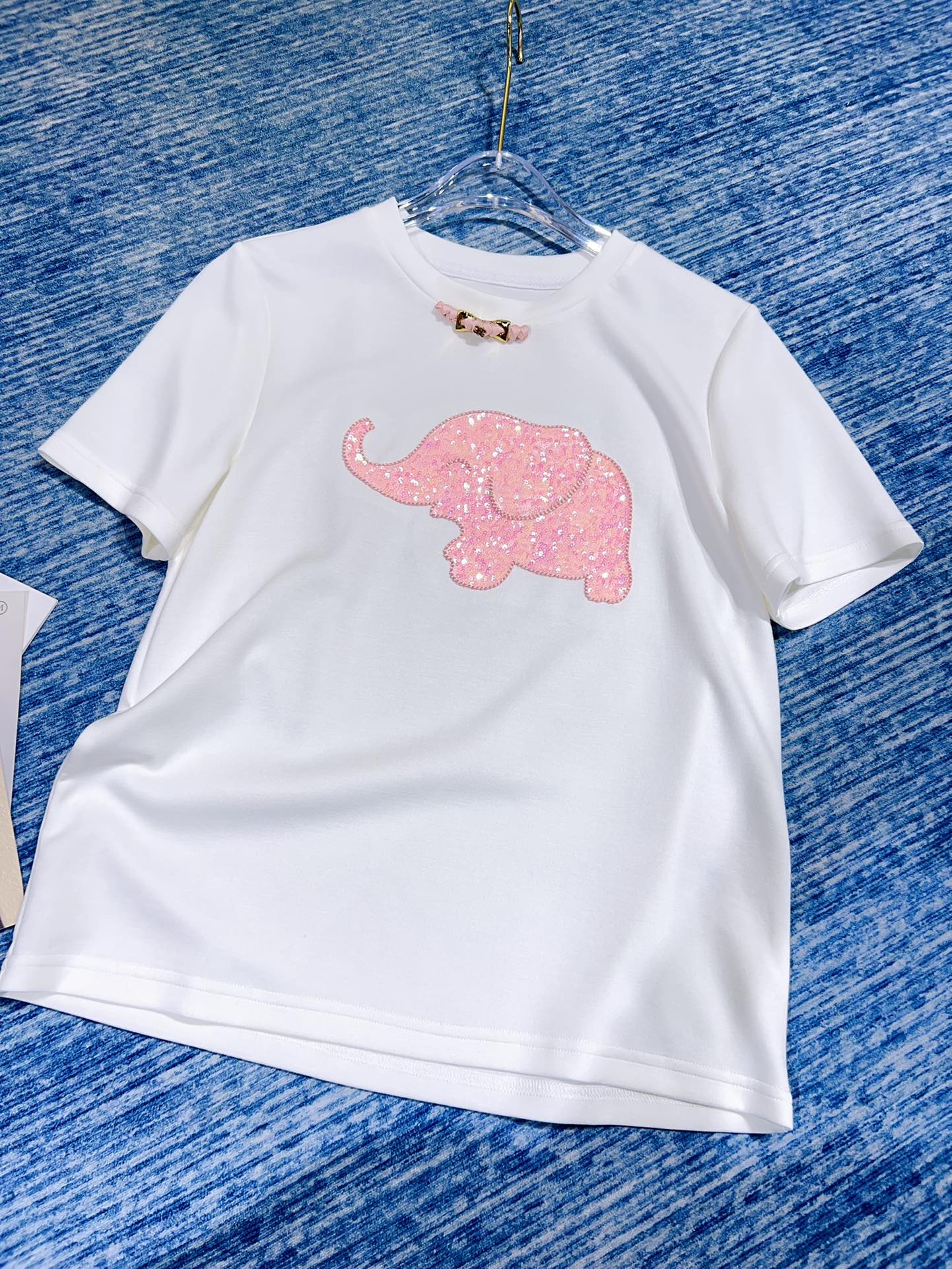 8750 gucci t シャツ オレンジコピー 人気トップス 綿100％ 象プリント 快適 シンプル 通気性いい ホワイト_4