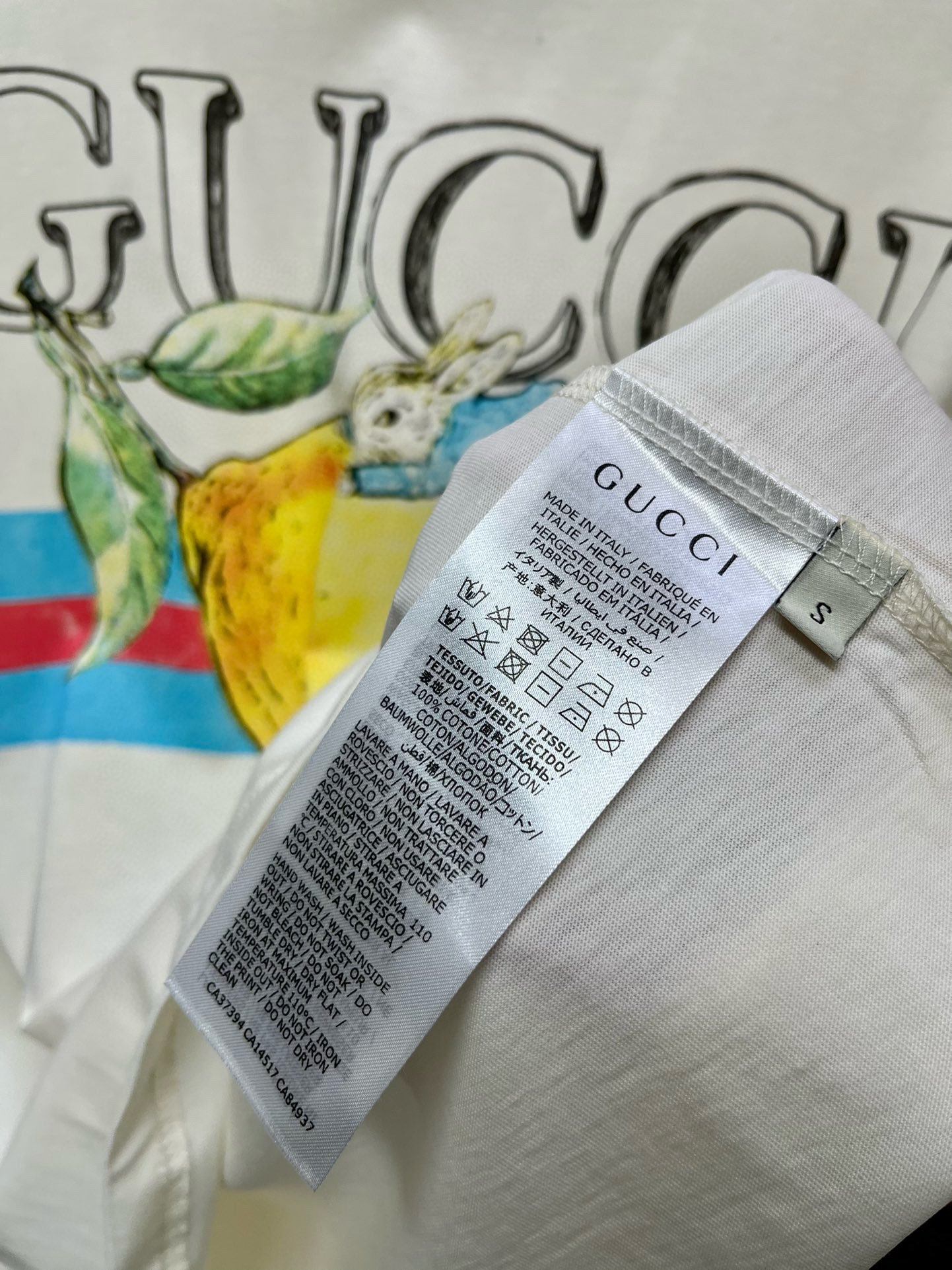 gucci t シャツ ドラえもん偽物 トップス 綿100％ 果物プリント 半袖 シンプル 超人気販売 ホワイト_5