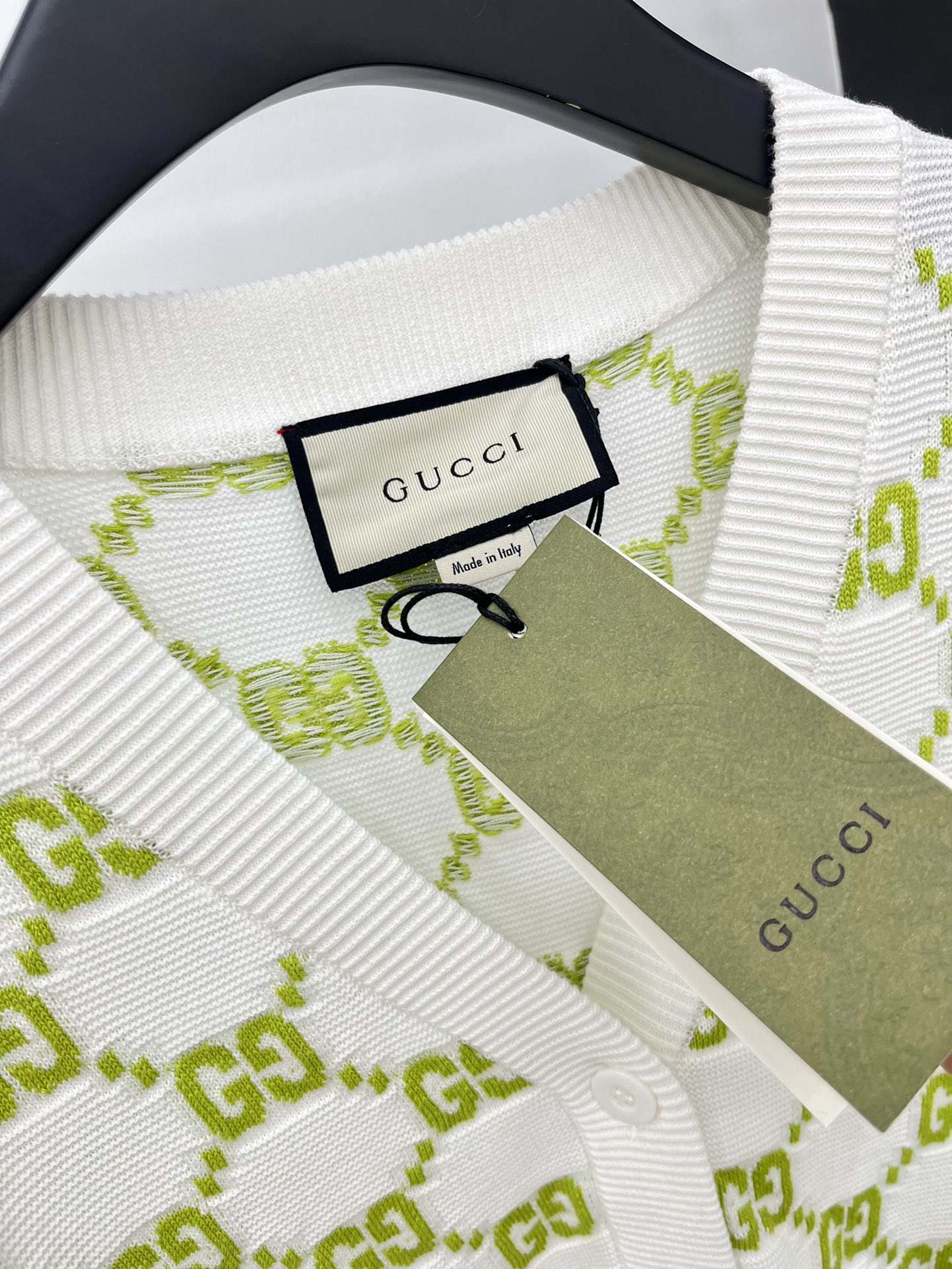 GUCCI 志尊淳 グッチセーター偽物 トップス ニット素材 アウター 高級綿 花柄 通気性いい グリーン_4