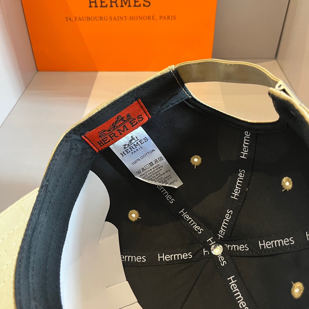 hermes キャップコピー 韓国風 シンプル 帽子 日焼け止め 男女兼用 野球用 イエロー_6