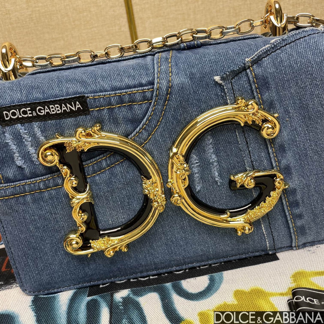 Dolce & Gabban ドルガバ デニム バッグ偽物 デニム素材 斜め掛けバッグ 1311 大人気 ブルー_7