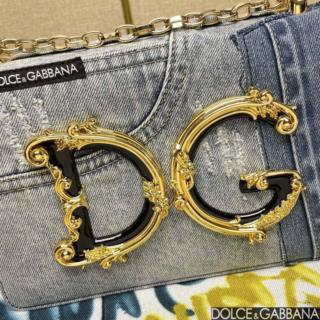 Dolce & Gabban ドルガバ デボーションコピー デニム素材 斜め掛けバッグ 1311 大人気 ブルー_6