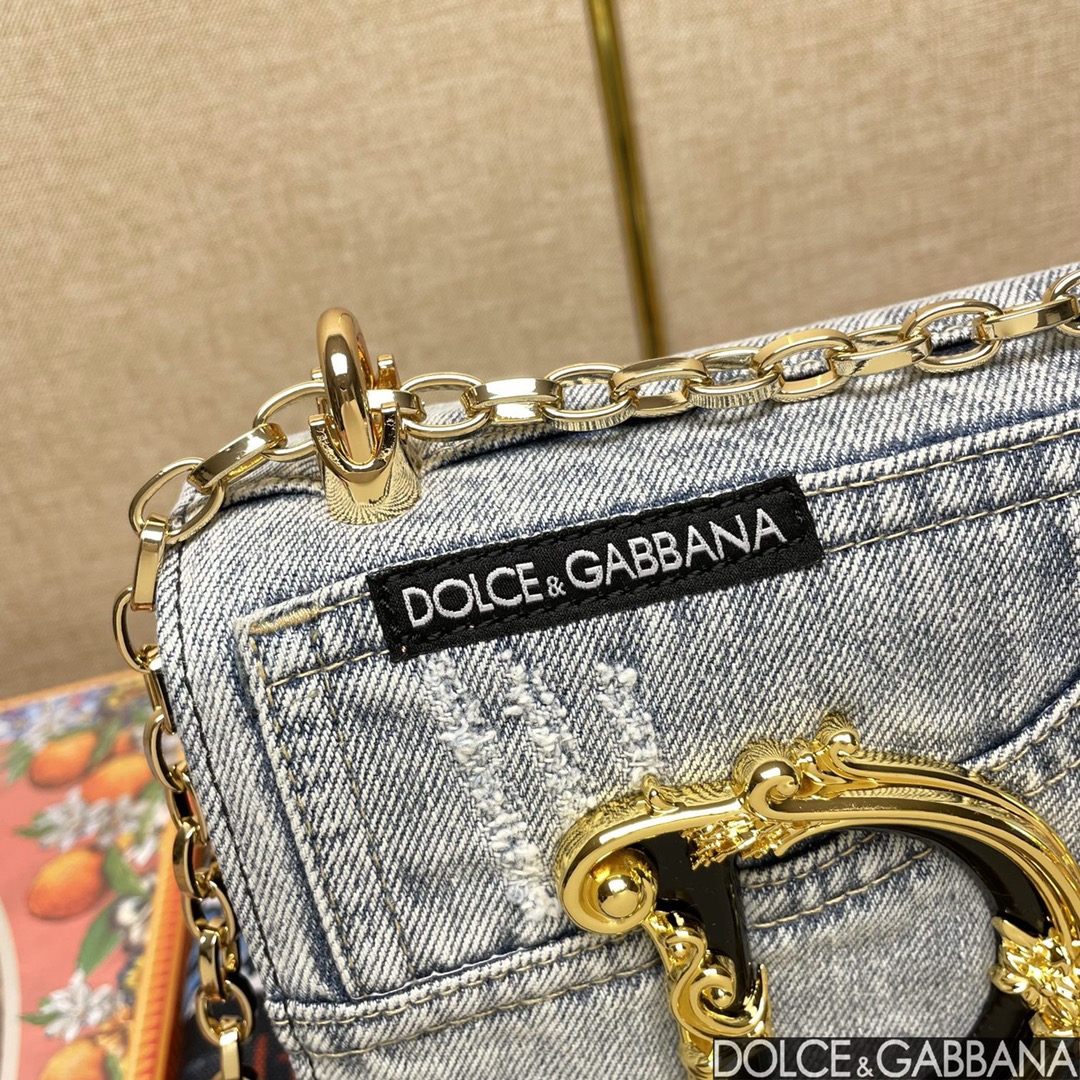 Dolce & Gabban ドルガバ デボーションコピー デニム素材 斜め掛けバッグ 1311 大人気 ブルー_8