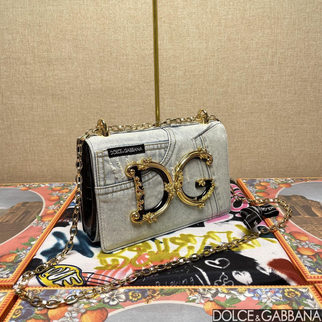 Dolce & Gabban ドルガバ トートスーパーコピー デニム素材 斜め掛けバッグ 1311 大人気 ホワイト_2