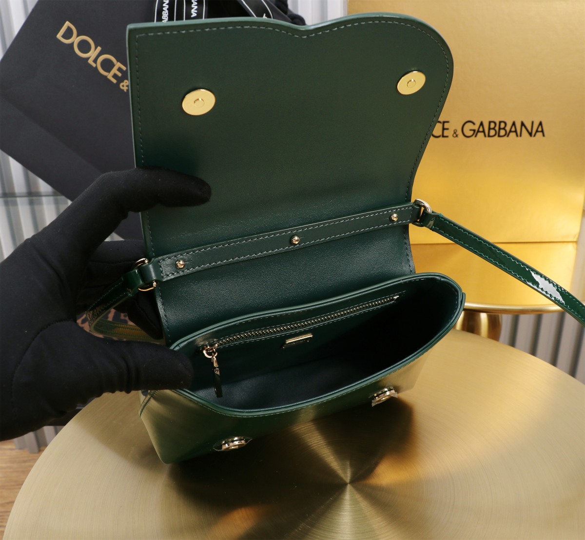 Dolce & Gabban ドルガバ トート バッグ レディース偽物  斜め掛けバッグ 6640 グリーン_5