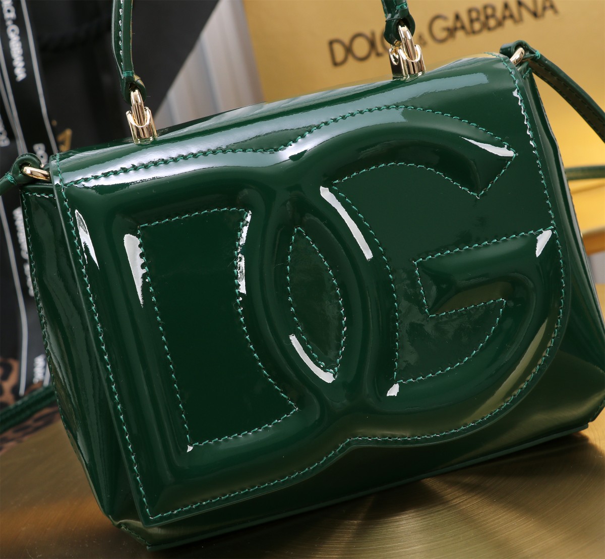 Dolce & Gabban ドルガバ トート バッグ レディース偽物  斜め掛けバッグ 6640 グリーン_6