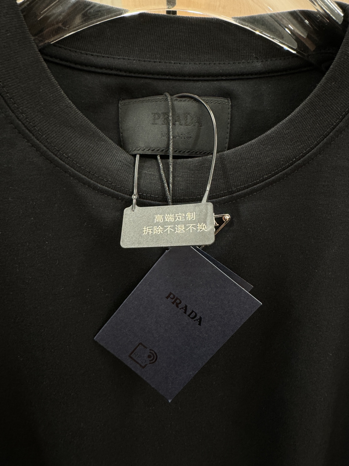 pradat シャツスーパーコピー トップス  Tシャツ 綿100％ 長袖 柔らかい シンプル ブラック_6