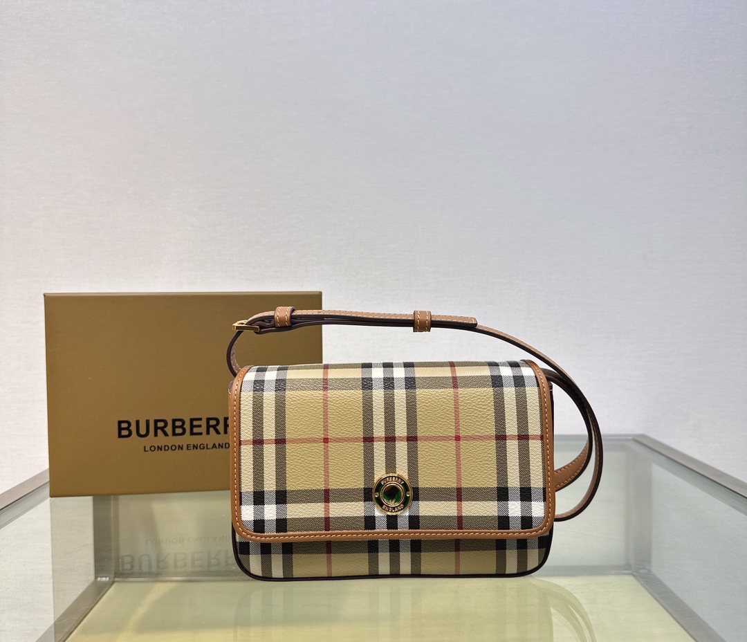 burberry バッグ レディーススーパーコピー 斜め掛けバッグ 牛革 柔らかい ショットパンツ 牛革 格子模様 ブラウン_3