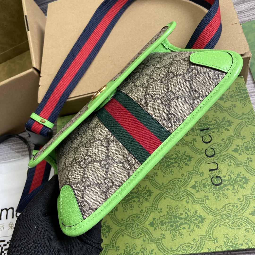 gucci バッグコピー 斜め掛けバッグ 型番752597 ファッション 花柄 Ophidiaシリーズ レディース グリーン_5