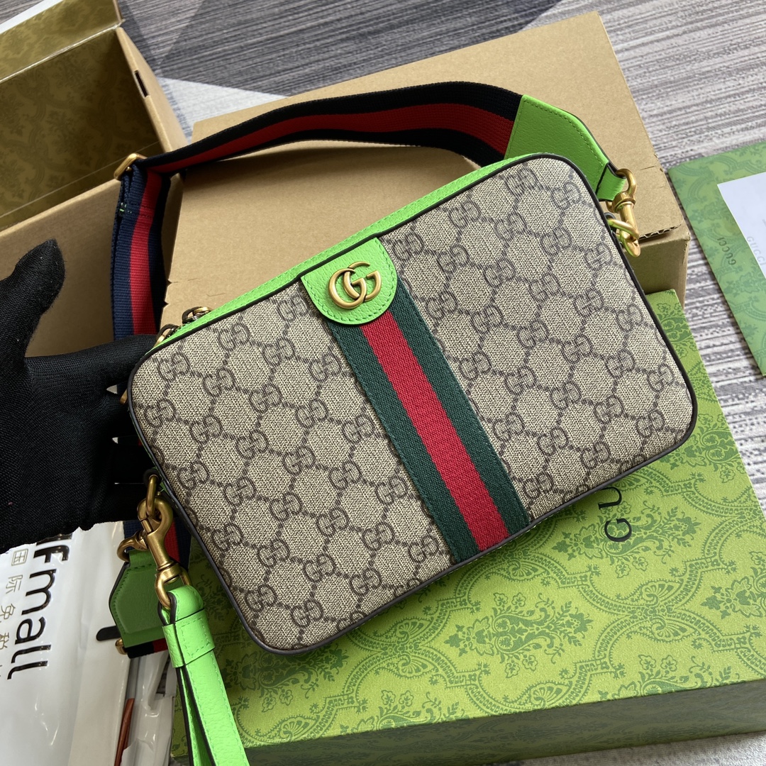 gucci ショルダー バッグ激安通販 斜め掛けバッグ 型番699439 品質保証 花柄 Ophidiaシリーズ レディース グリーン_7