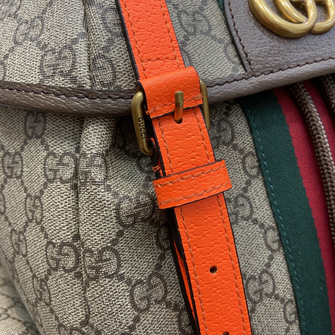 gucci リュックスーパーコピーバックバッグ 型番598140 肩掛け 花柄 Ophidiaシリーズ 都市風 オレンジ縞_3