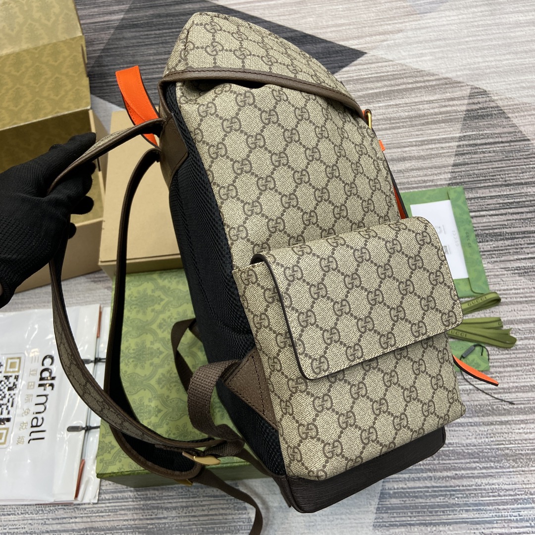 gucci リュックスーパーコピーバックバッグ 型番598140 肩掛け 花柄 Ophidiaシリーズ 都市風 オレンジ縞_5