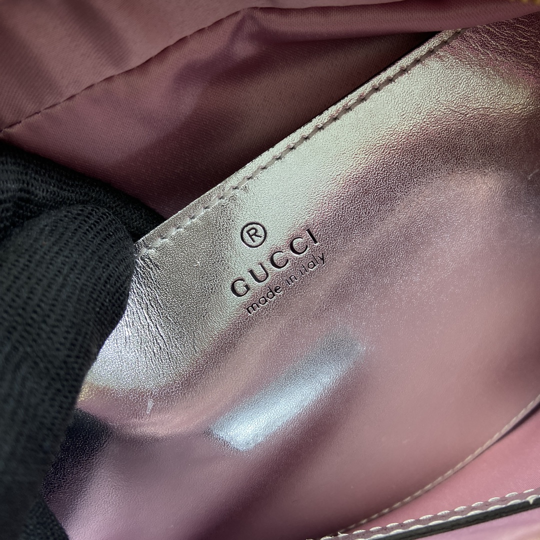 お洒落！gucci ポーチコピー 型番447632 チェーンバッグ 斜め掛け 肩掛け 小ぶりサイズ 人気品 ピンク_9