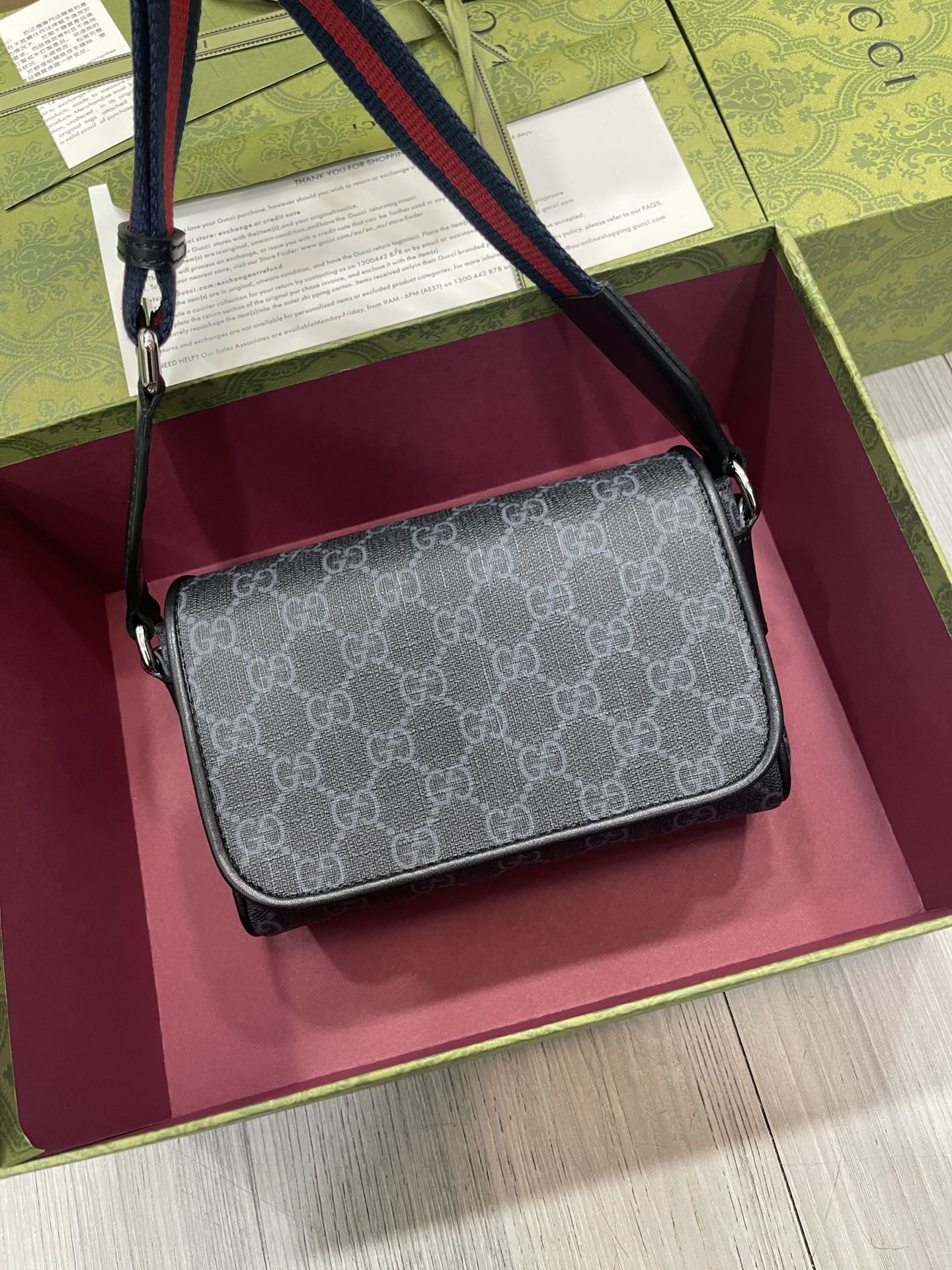 gucci バンブーコピー 斜め掛けバッグ 型番791741 日常用 通勤 花柄 レディース 優雅 ブラック_8