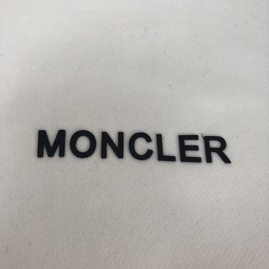 MONCLERニット ダウン パーカー偽物 純綿 トップス フードなし 通気性いい 柔らかい 秋服 男女兼用 ホワイト_3