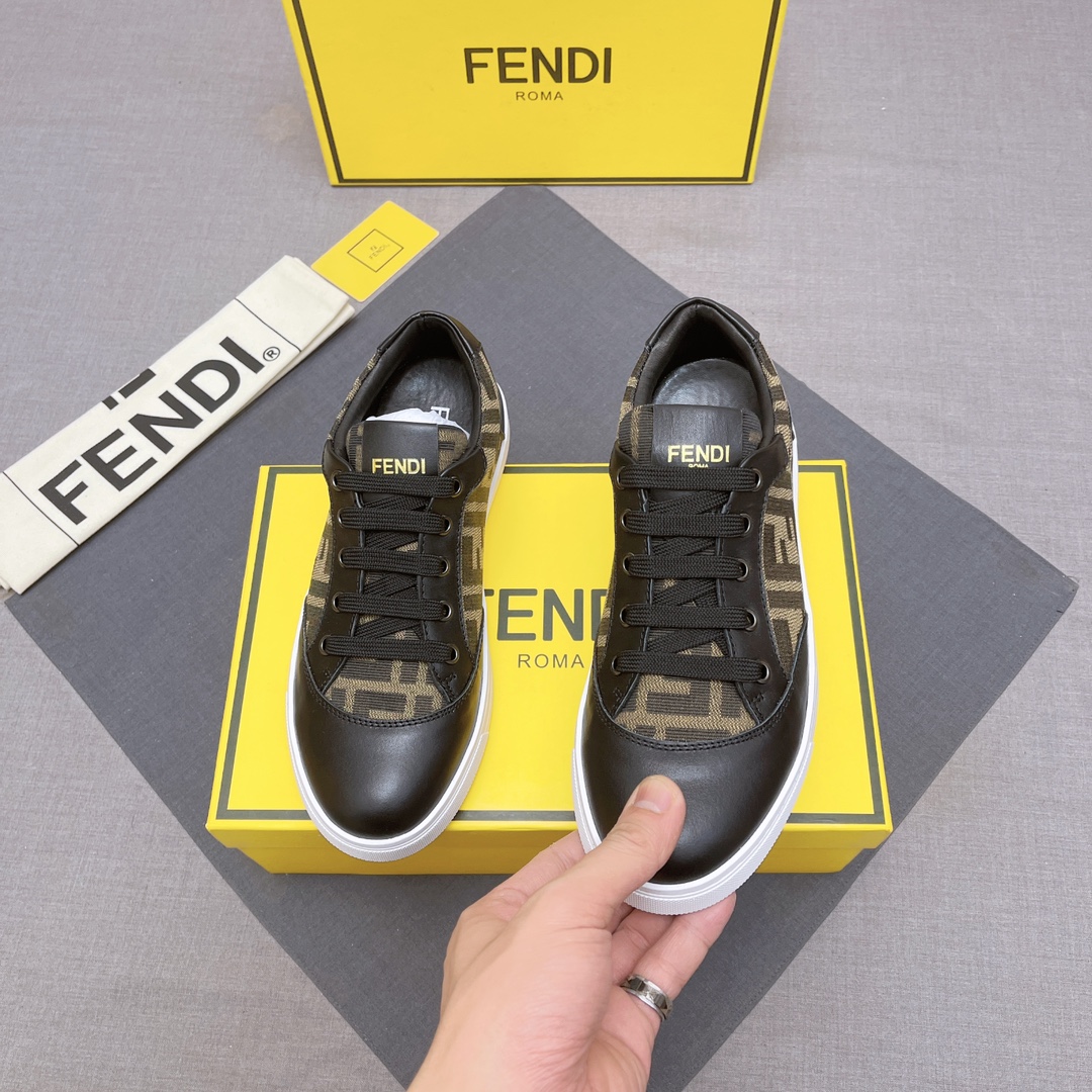 FENDI おすすめ 最新レディース fendi スニーカーコピー 軽量 シューズ 通気性いい メンズ ブラック_4