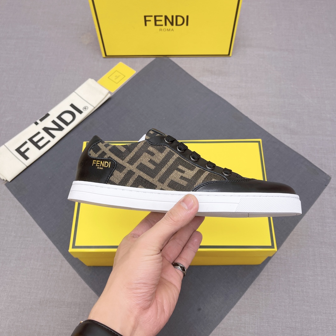 FENDI おすすめ 最新レディース fendi スニーカーコピー 軽量 シューズ 通気性いい メンズ ブラック_5