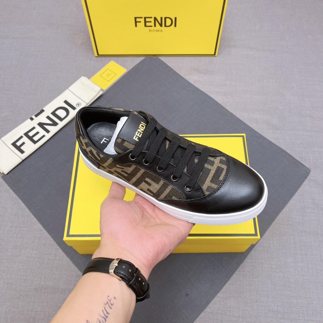 FENDI おすすめ 最新レディース fendi スニーカーコピー 軽量 シューズ 通気性いい メンズ ブラック_6