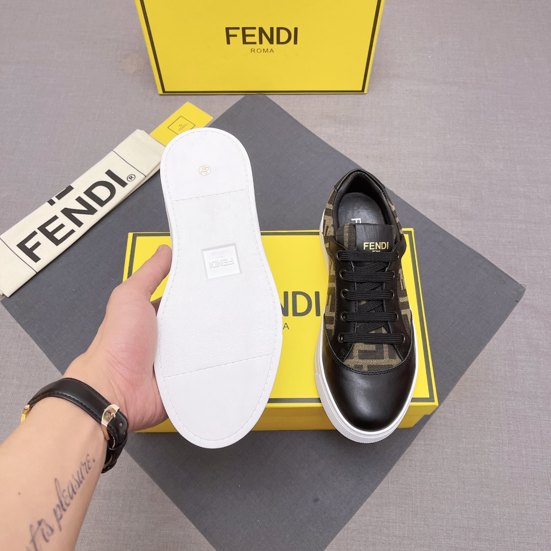 FENDI おすすめ 最新レディース fendi スニーカーコピー 軽量 シューズ 通気性いい メンズ ブラック_8