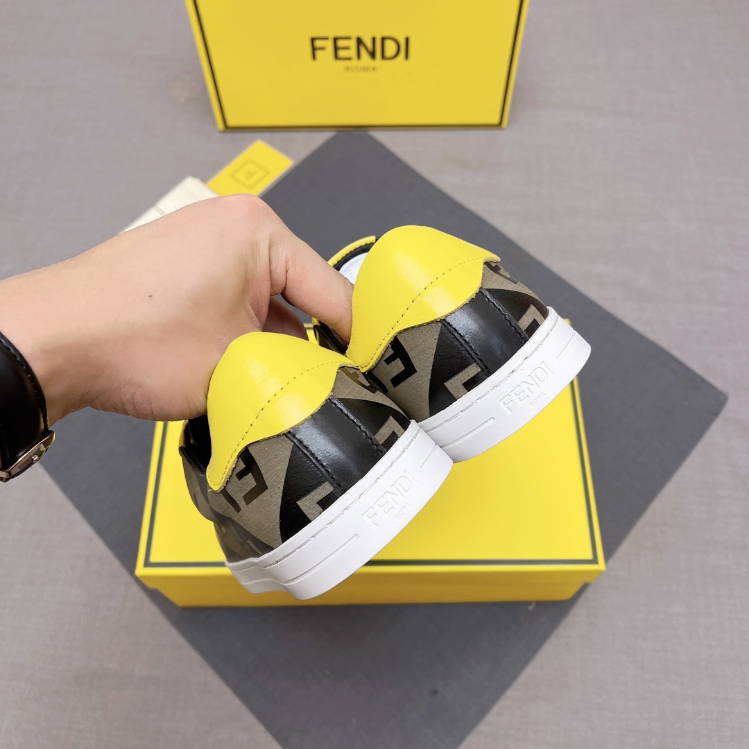 FENDI おすすめ 最新フェンディ ローファー レディース偽物 ゴム底 カジュアル シューズ 品質保証 メンズ ブラック_9