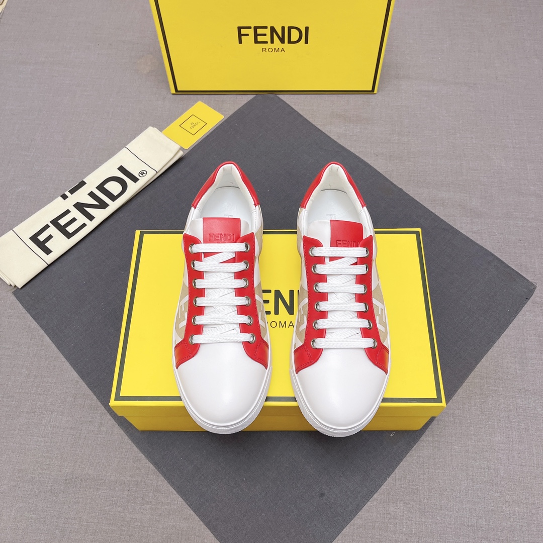 FENDI おすすめ 最新フェンディ シューズ サイズコピー ゴム底 カジュアル シューズ 品質保証 メンズ レッド_1