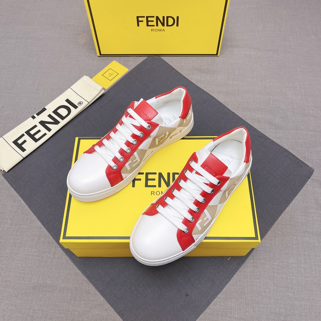 FENDI おすすめ 最新フェンディ シューズ サイズコピー ゴム底 カジュアル シューズ 品質保証 メンズ レッド_3