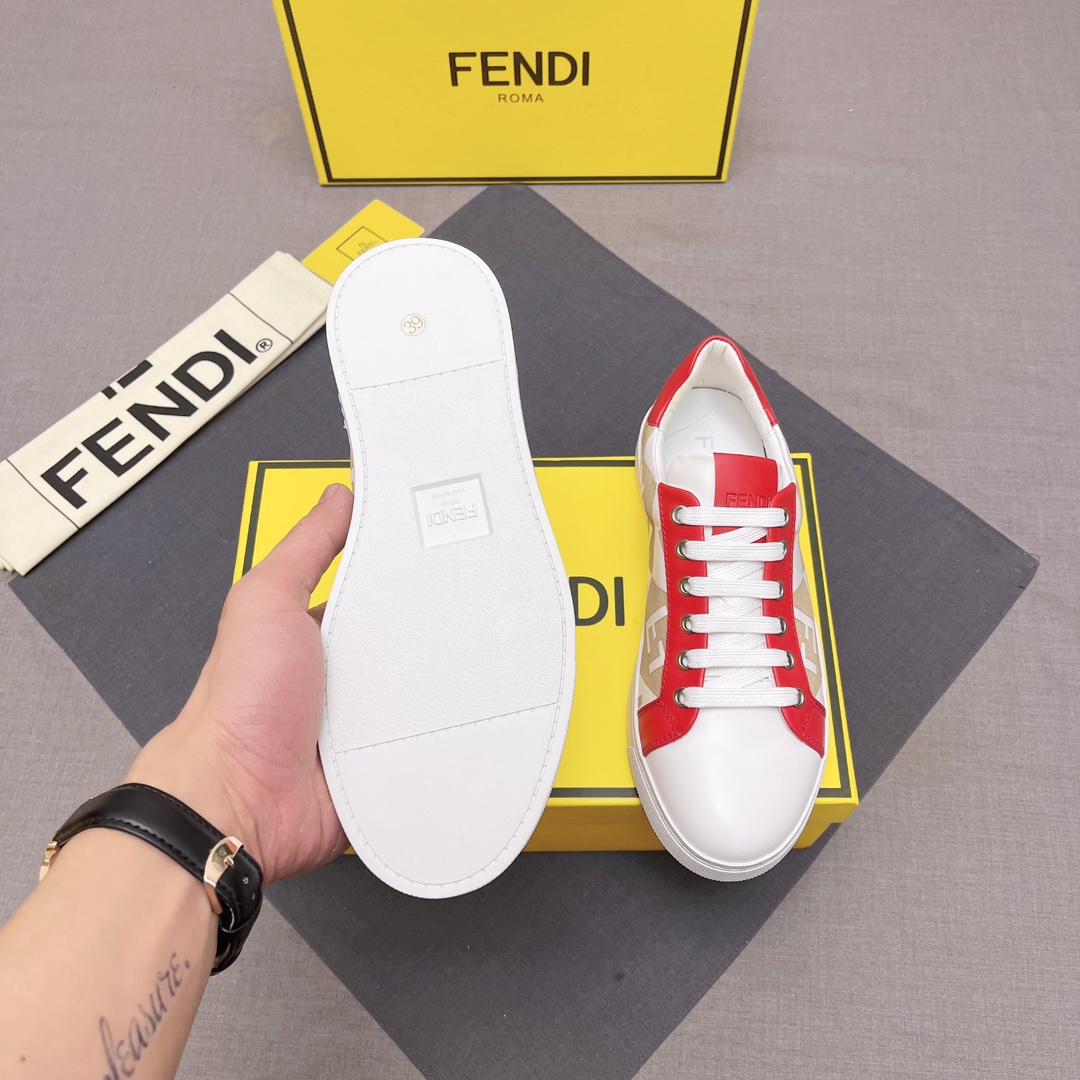 FENDI おすすめ 最新フェンディ シューズ サイズコピー ゴム底 カジュアル シューズ 品質保証 メンズ レッド_8