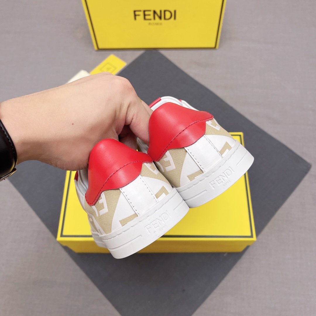 FENDI おすすめ 最新フェンディ シューズ サイズコピー ゴム底 カジュアル シューズ 品質保証 メンズ レッド_9