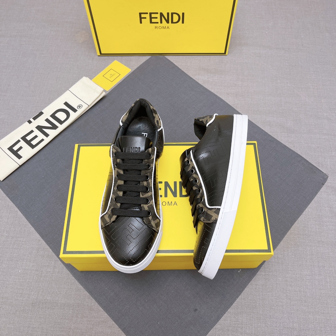 FENDI 春の新作 フェンディ シューズスーパーコピー ゴム底 カジュアル シューズ 品質保証 メンズ ブラック_2