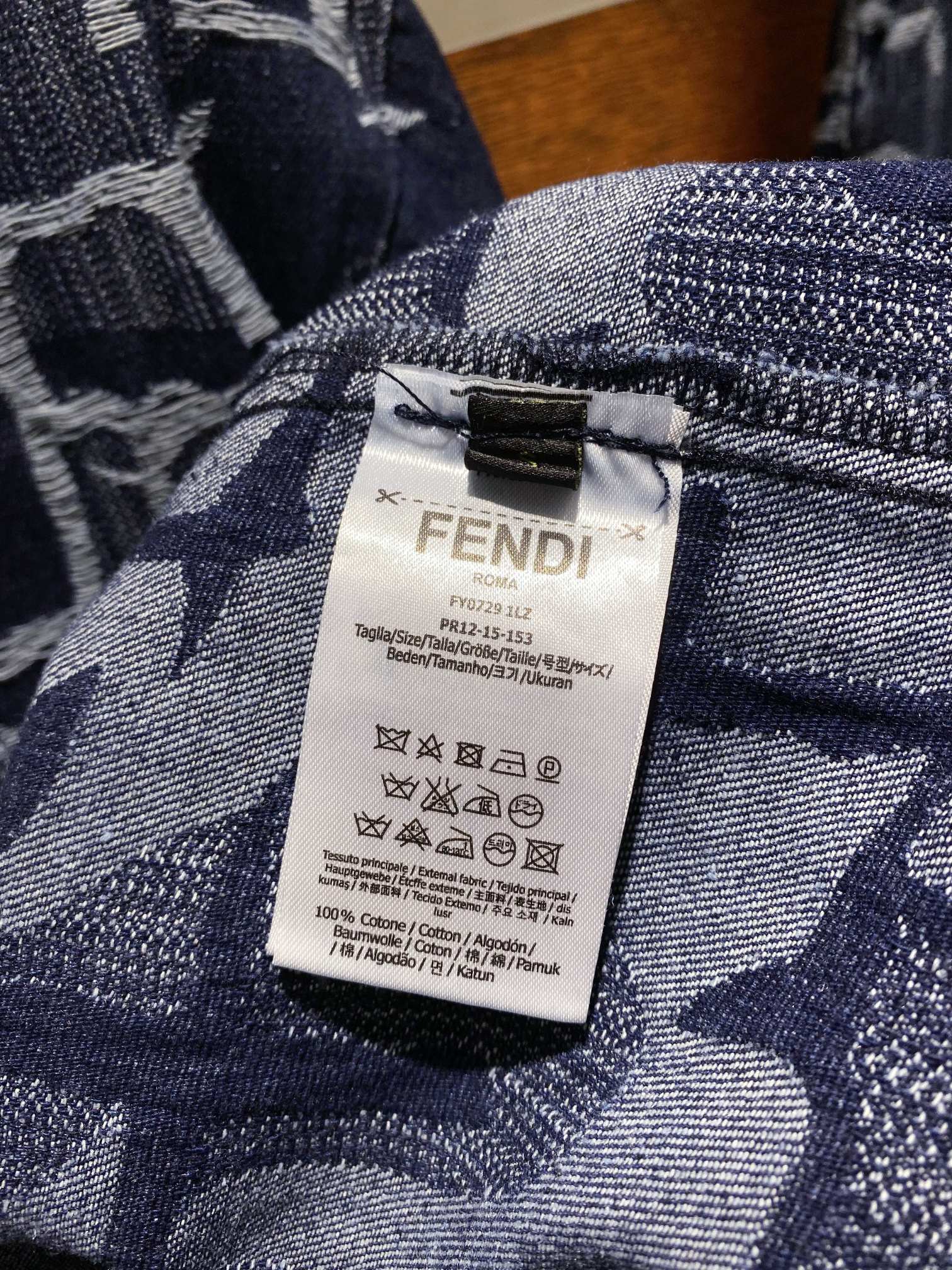 fendi シャツコピー 半袖 トップス デニム素材 花柄 ファッション 芸術感 ゆったり 夏服 ブルー_9