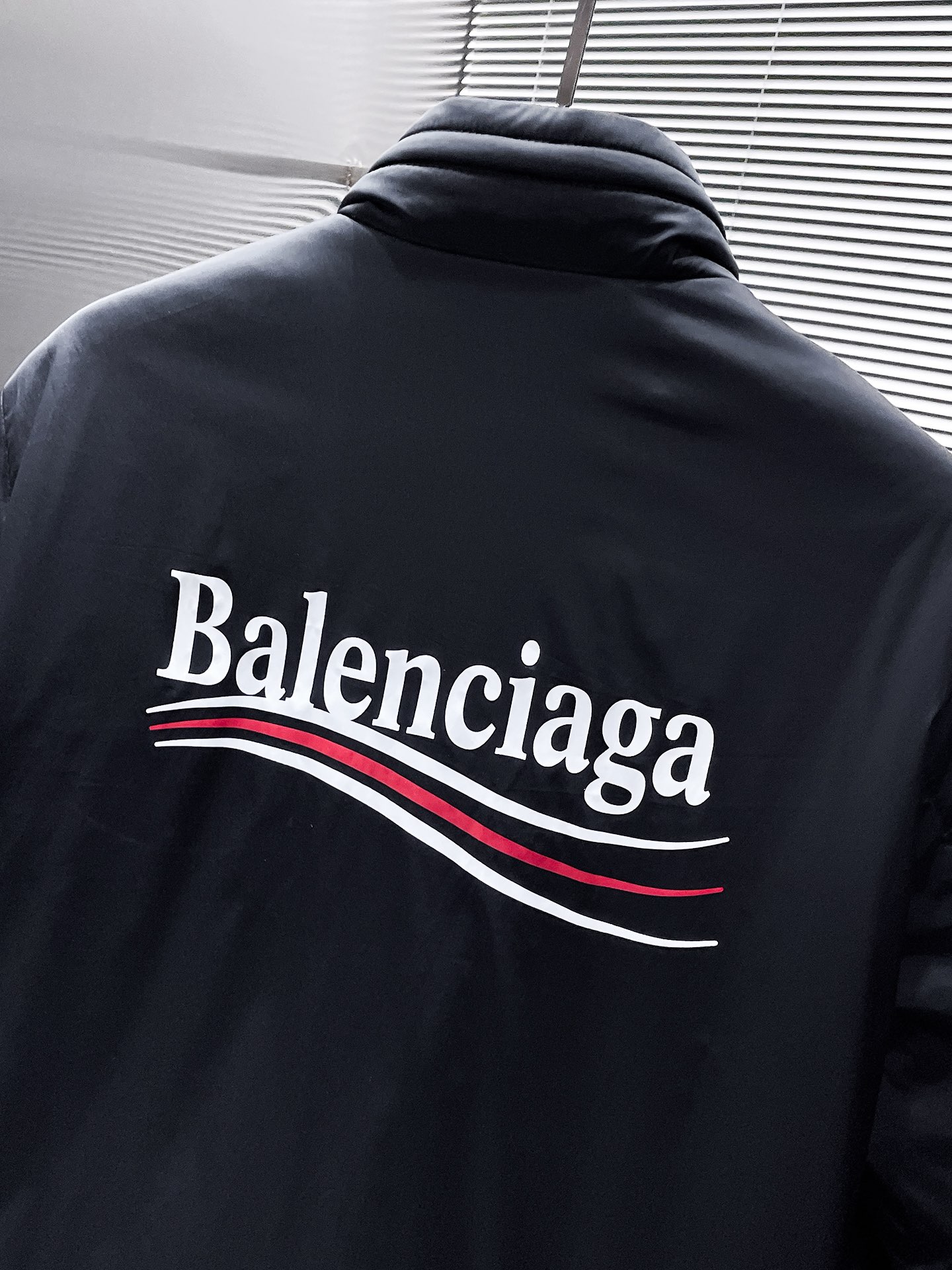 balenciaga シャツジャケットスーパーコピー アウター ハイネック トップス ロゴプリント ブラック_6