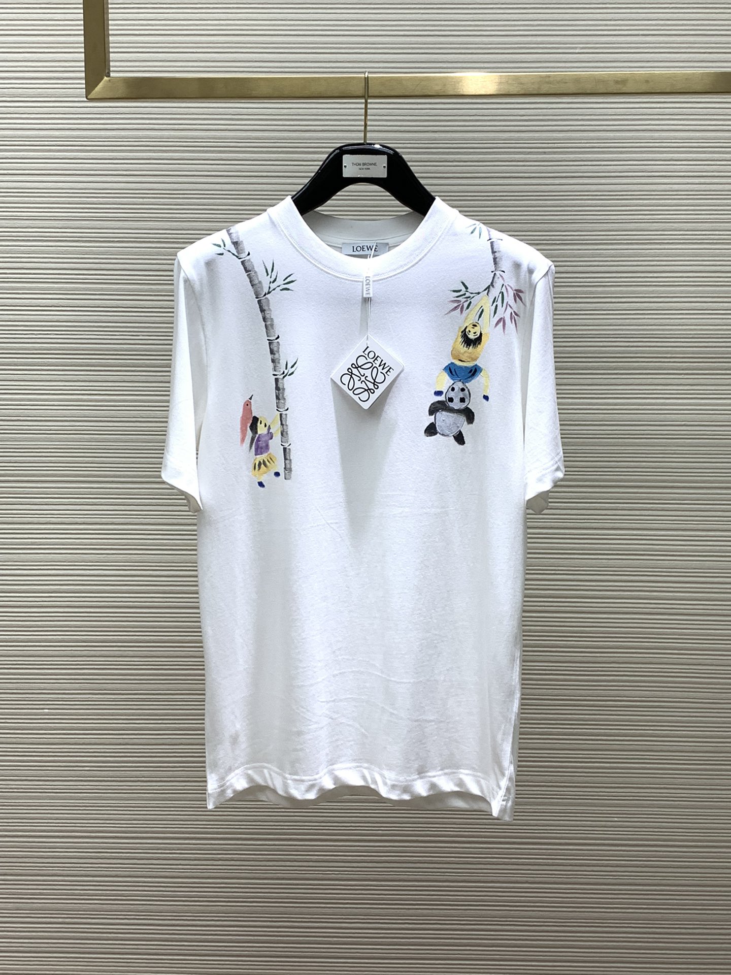 数量限定 ロエベtシャツ 安いスーパーコピートップス 綿100％ 半袖 ロゴプリント 柔らかい ホワイト_1