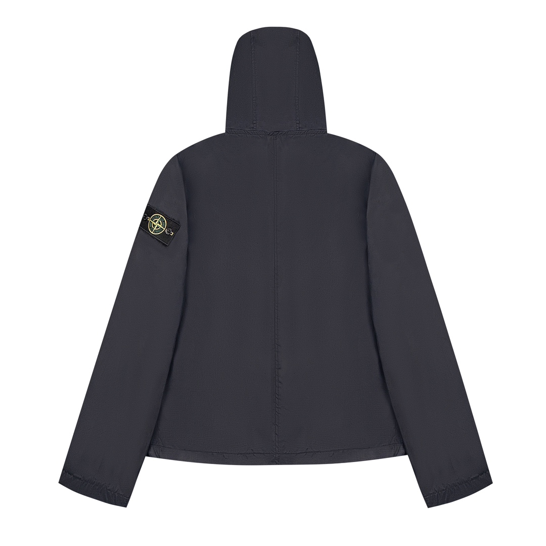 stone island シャツ ジャケットスーパーコピー アウター トップス フード付き 防水 防風 通気 ブラック_3