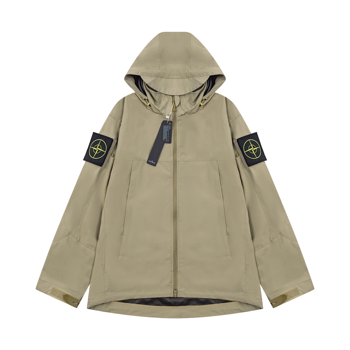 stone island シャツ ジャケット偽物 ジャケット トップス フード付き ハードシェルジャケット グレイ_1