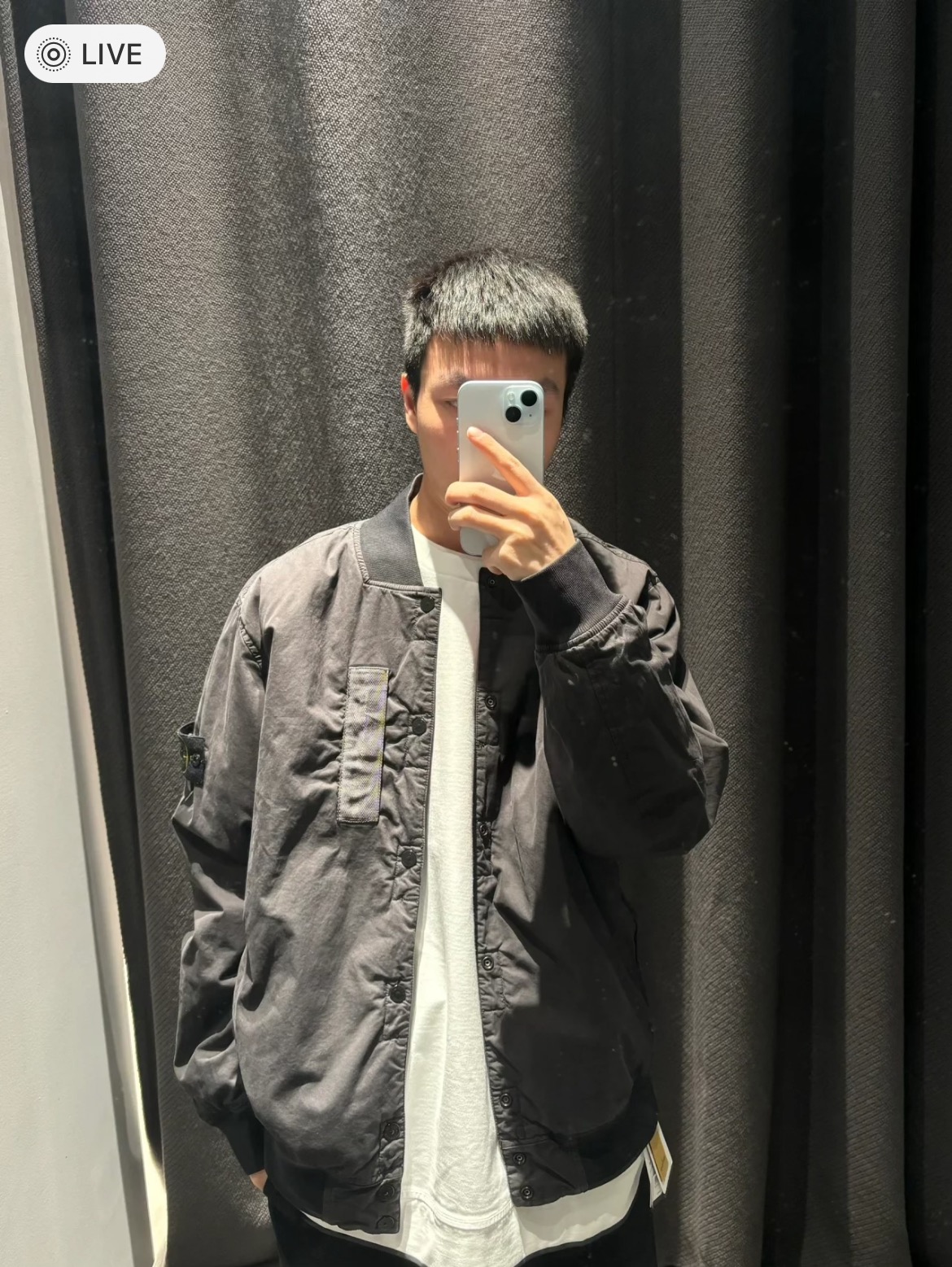 stone island アイス ジャケットスーパーコピー トップス アウター 厚い 保温 品質保証 ブラック_1