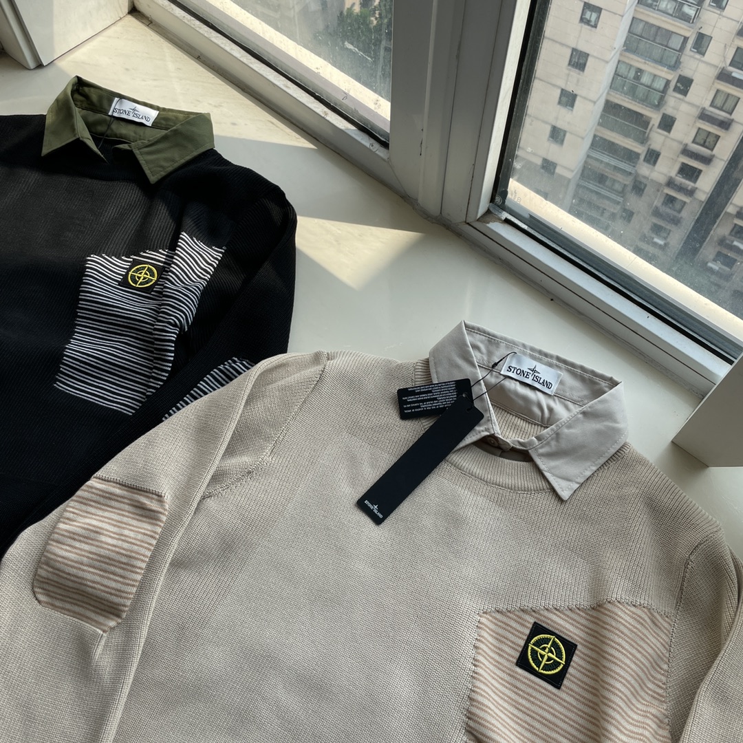 stone island セーター偽物 ニット 暖かい 毛玉にならず シンプル 触り心地が良い 2色可選  2色可選_3