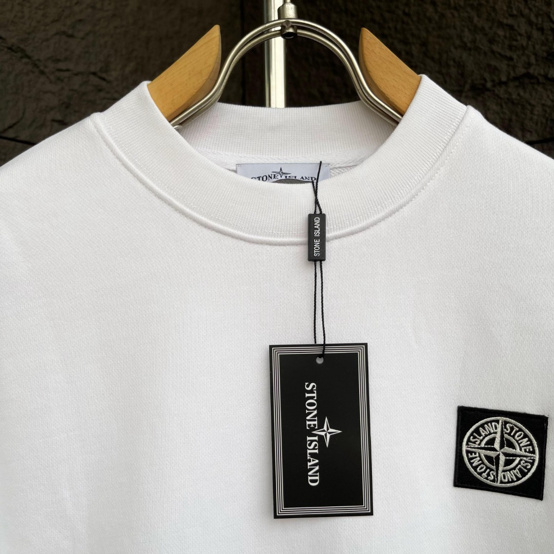 stone island パーカースーパーコピー トップス ロゴプリント 純綿 ゆったり 男女兼用 ホワイト_6