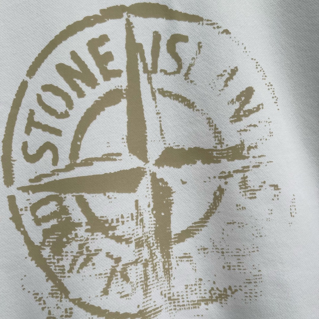 人気流行品 stone island ジップ パーカーコピー トップス ロゴプリント 純綿 通気性いい ホワイト_7