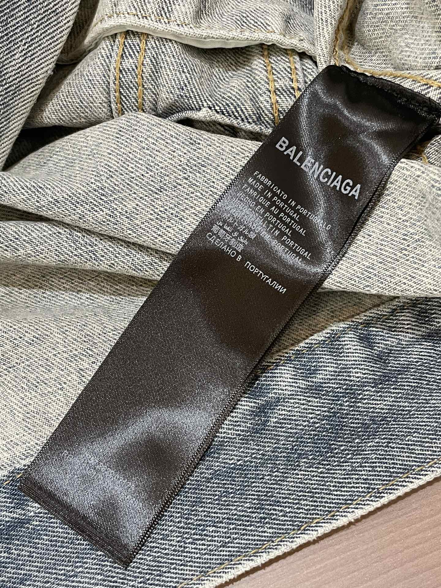 爆買いできる balenciaga トップス偽物 アウター ジャケット デニム素材 フード付き ファッション感 ブルー_8