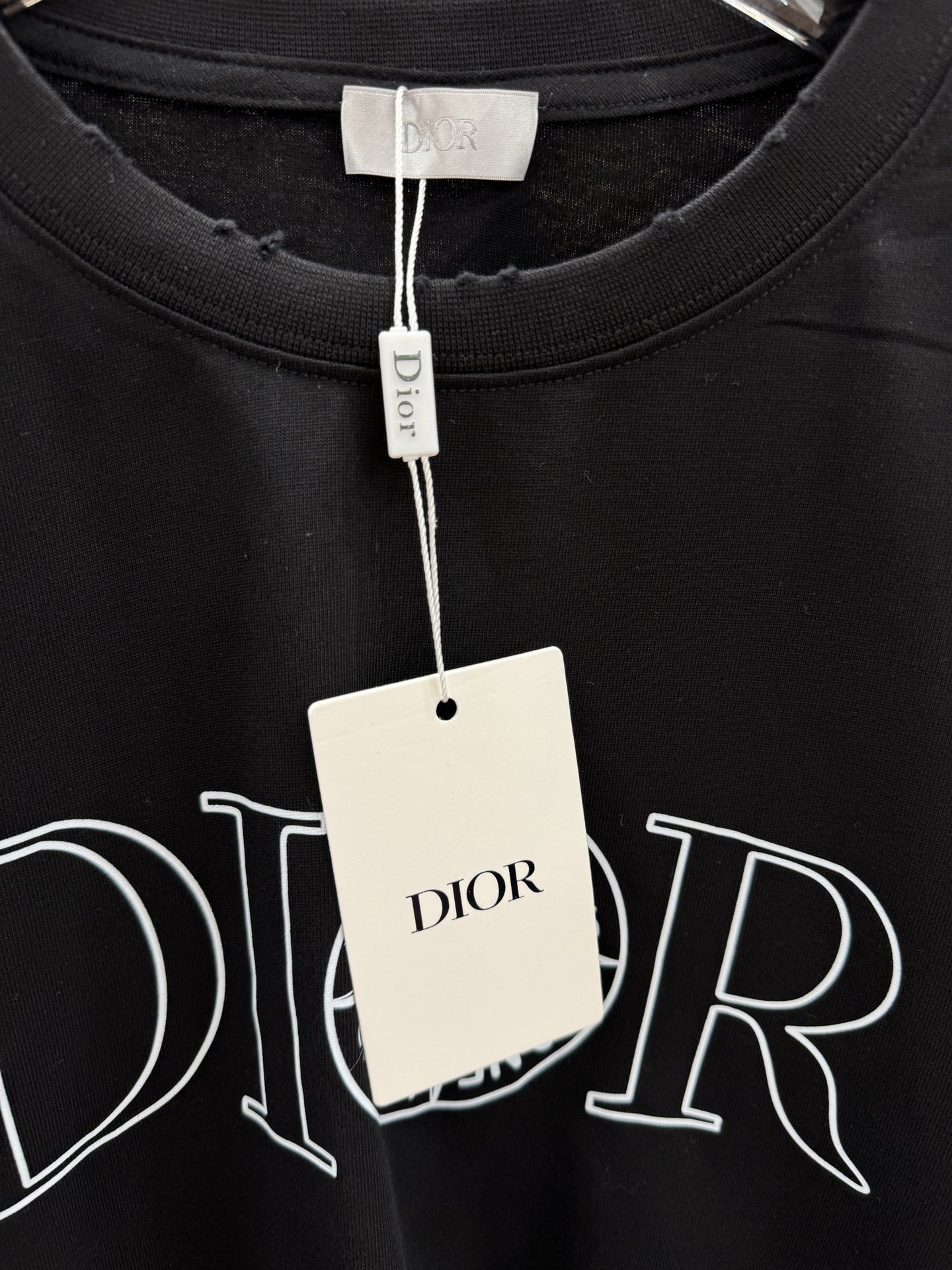 お値打ち価格 dior パーカー サイズ感コピー トップス 純綿 長袖 柔軟 プリント シンプル ブラック_6