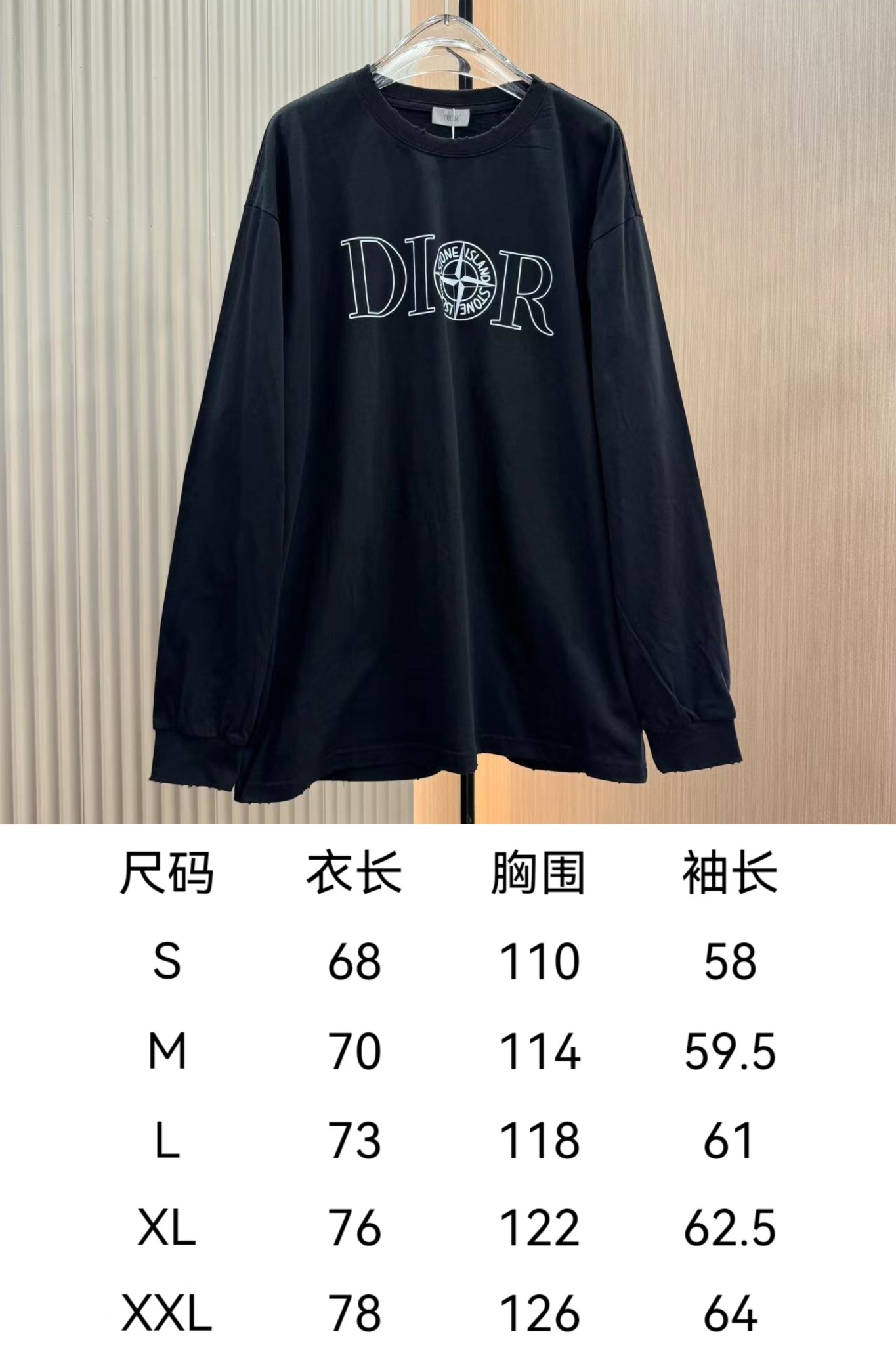 お値打ち価格 dior パーカー サイズ感コピー トップス 純綿 長袖 柔軟 プリント シンプル ブラック_9