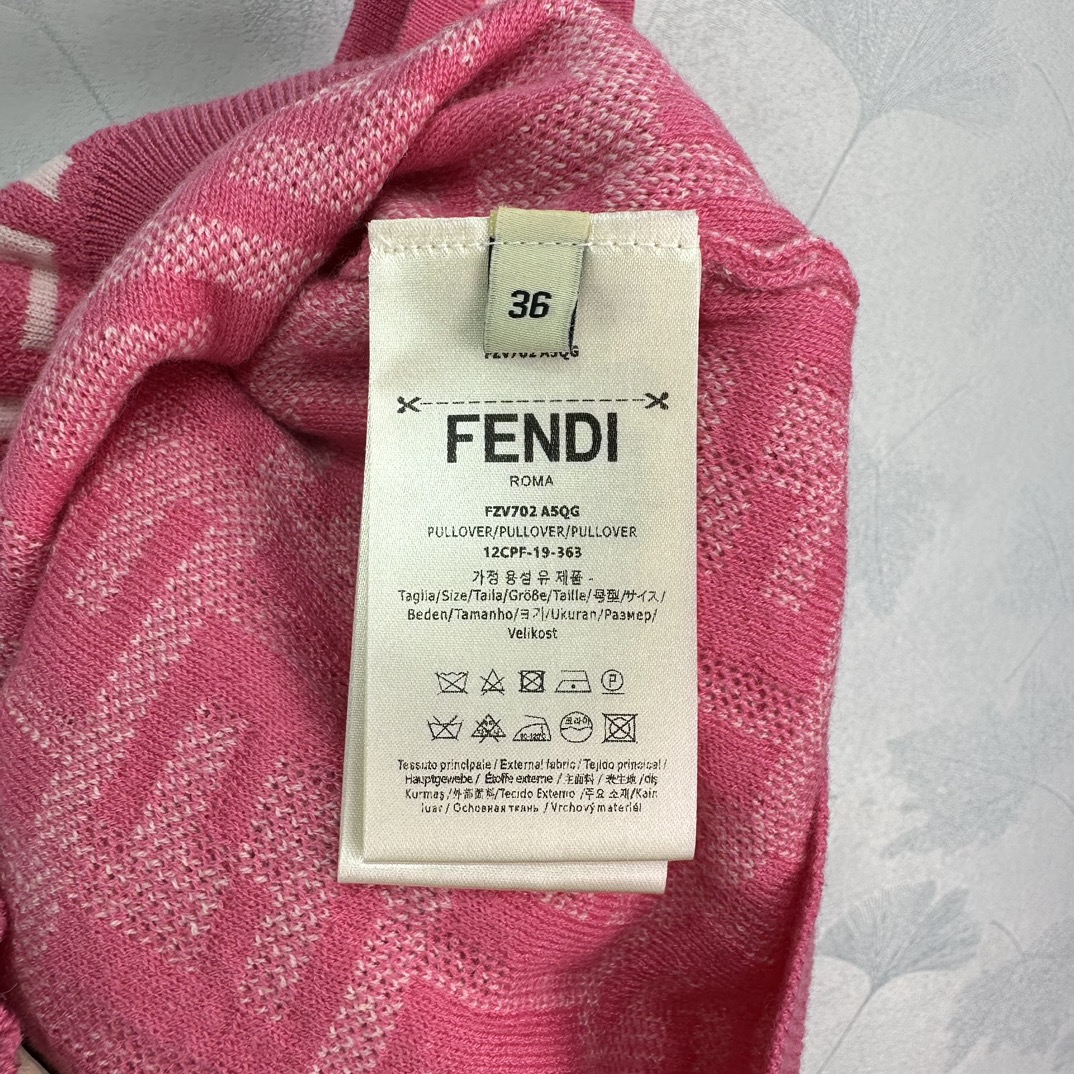 fendi ワンピース偽物 優雅 ワンピース ニット素材 花柄 レディース 半袖 プリント ピンク_9